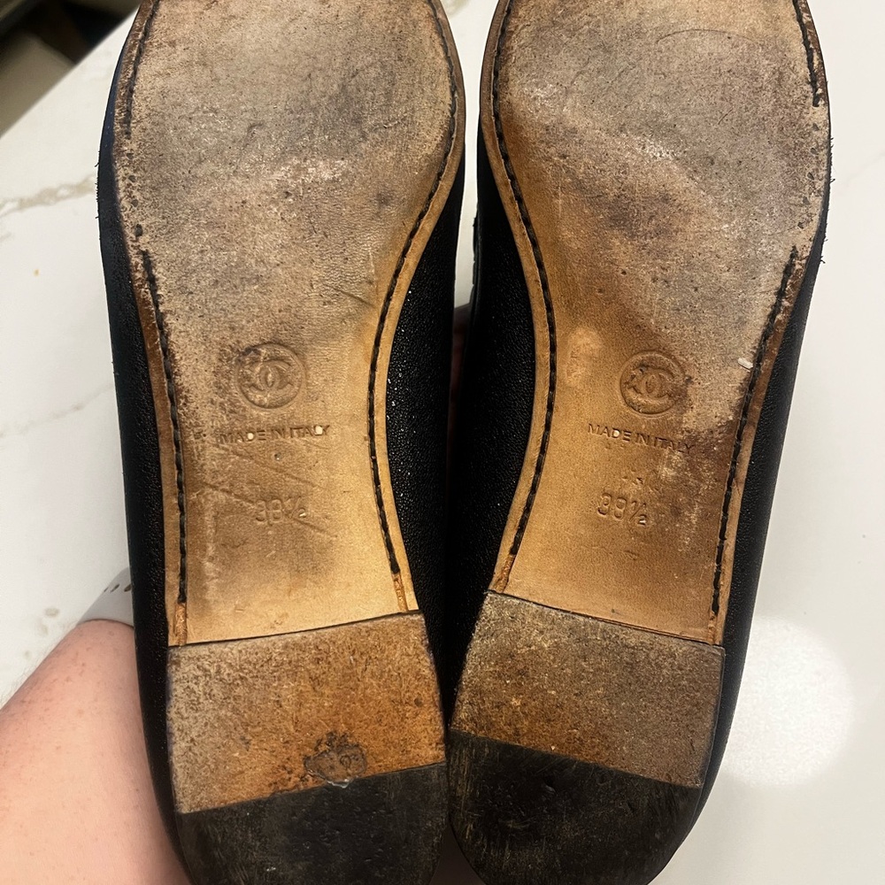 Chanel Black Loafers Size 38.5 - Picture 5 of 6